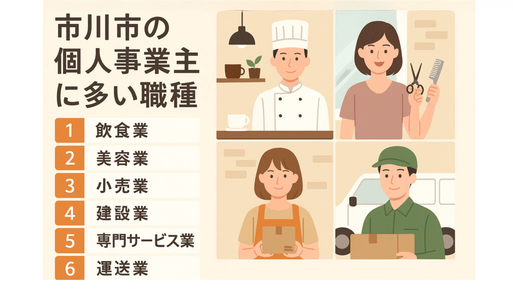 市川市の個人事業主に多い職種ランキングと地域の特徴