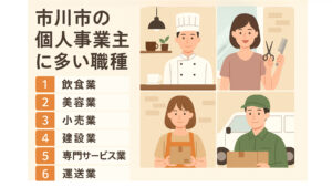 市川市の個人事業主に多い職種ランキングと地域の特徴