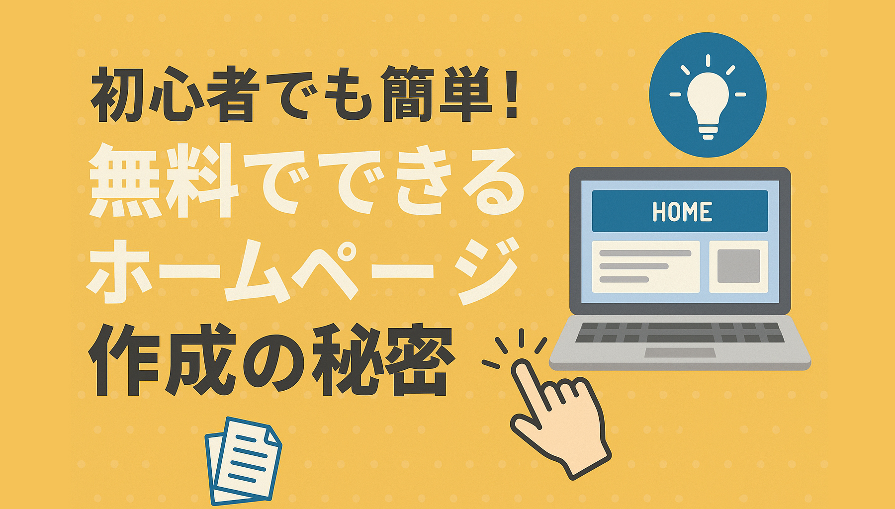 初心者でも簡単！無料でできるホームページ作成の秘密