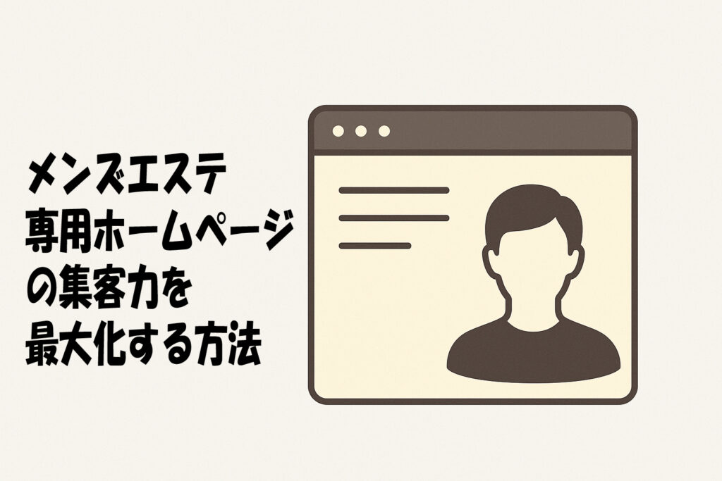 メンズエステ専用ホームページの集客力を最大化する方法