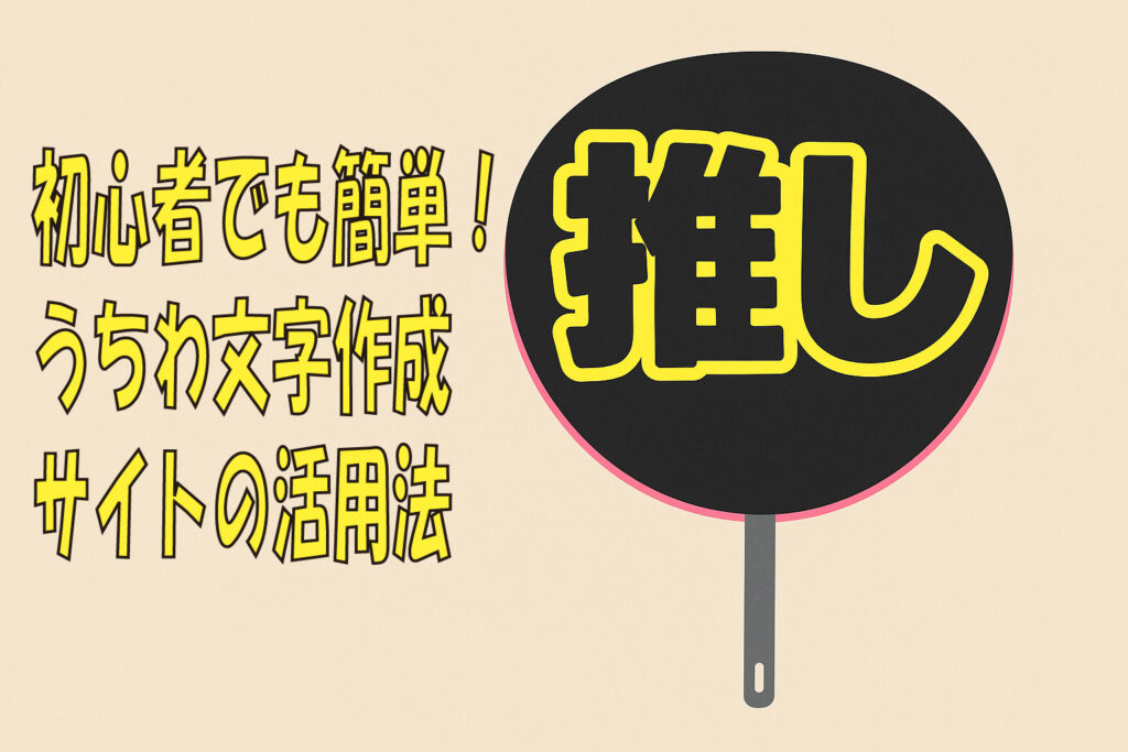 初心者でも簡単！うちわ文字作成サイトの活用法