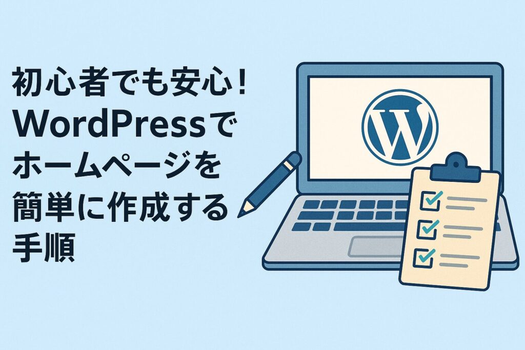 初心者でも安心！WordPressでホームページを簡単に作成する手順
