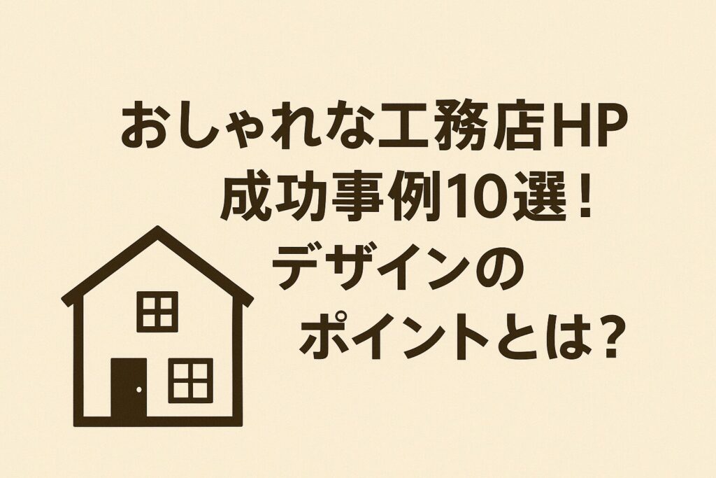 おしゃれな工務店HP成功事例10選！デザインのポイントとは？