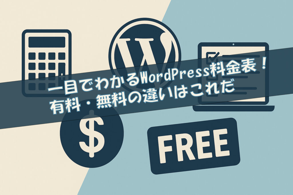一目でわかるWordPress料金表！有料・無料の違いはこれだ
